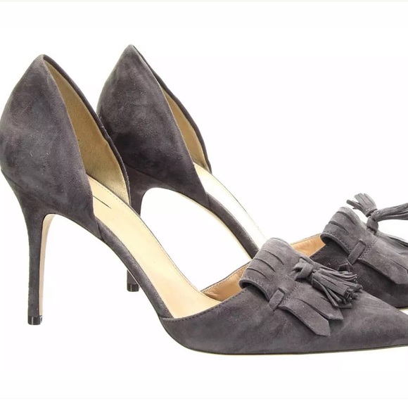 J Crew Elsie Fringe Suede D Orsay NEW - Picture 2 of 6